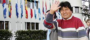 Evo Morales durante su visita a España (EFE)
