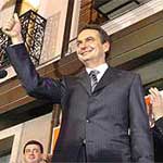 Zapatero celebra su victoria el 14-M