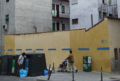 La zona azul se sube por las paredes (Sam 3).