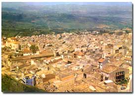 Vista aérea del pueblo de Corleone.