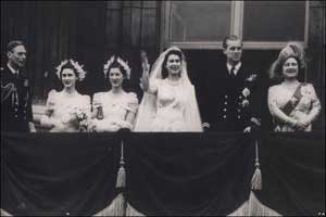 El día de la boda de la Reina Isabel II