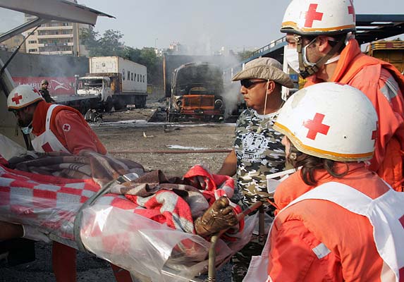 Líbano cuerpos quemados