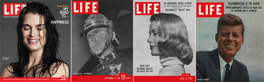 Varias portadas de la revista Life.