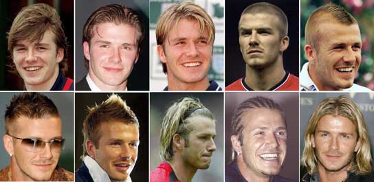 Galería de imágenes que recoge algunos de los múltiples cambios de imagen que ha sufrido el futbolista David Beckham desde su adolescencia hasta su paso por el Real Madrid.
