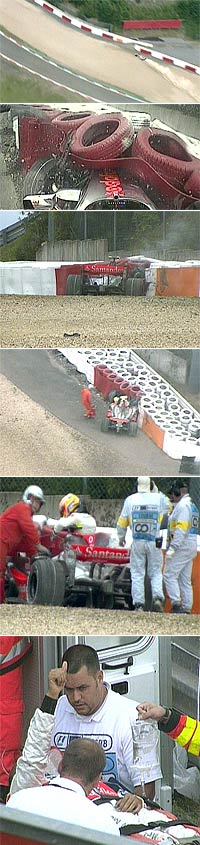 El accidente de Lewis Hamilton