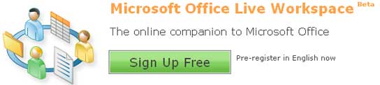 Microsoft Office Live Workspace.