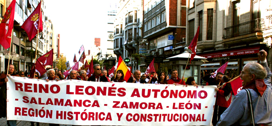 Manifestación por la autonomía de León.