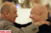 Tony Curtis y Mohamed Al Fayed.