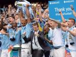 As&iacute; celebraron los jugadores del Manchester City su victoria en la Premier League.