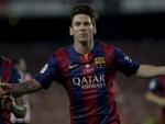 Con esta cara celebr&oacute; Messi su gol en la final de Copa del Rey.