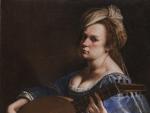 'Autorretrato como int&eacute;rprete de la&uacute;d', &oacute;leo de Artemisia Gentileschi de entre 1617 y 1618