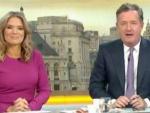 La presentadora Susanna Reid, a la izquierda, y en el centro Piers Morgan, durante la emisi&oacute;n del programa 'The Good Morning Britain'.