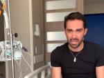 Alberto Contador, en un hospital de Bogot&aacute; por una intoxicaci&oacute;n.