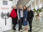 Director de escena y cantantes protagonistas de 'Elektra' en Les Arts