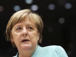 La cancillera alemana, Angela Merkel, en el Parlamento Europeo.