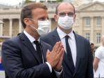 El presidente franc&eacute;s, Emmanuel Macron, y el primer ministro, Jean Castex.