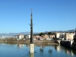 Monumento franquista de Tortosa en el r&iacute;o Ebro, el 23 de febrero del 2020.
