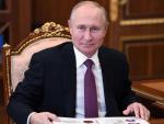 El presidente ruso Vladimir Putin durante una reuni&oacute;n en el Kremlin