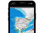 La app marca con una estrella azul el lugar del epicentro del terremoto.
