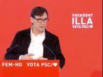 El candidato del PSC a las elecciones catalanas, Salvador Illa.