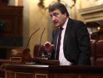El portavoz parlamentario del PNV, Aitor Esteban, interviene en una sesi&oacute;n de Control al Gobierno en el Congreso de los Diputados, en Madrid, (Espa&ntilde;a), a 24 de febrero de 2021