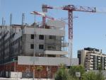 Un edificio en construcci&oacute;n en Madrid.