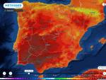 Mapa de temperaturas en Espa&ntilde;a.