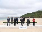 Los l&iacute;deres del G7 durante la cumbre en Carbis Bay (Reino Unido).