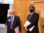 El eurodiputado Carles Puigdemont y su abogado, Gonzalo Boye, en una imagen de archivo.