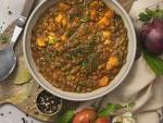 Lentejas con verduras al curry.