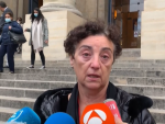 Cristina Garrido, madre del español asesinado en el ataque yihadista contra la sala Bataclan de París en 2015, durante el juicio a los acusados del atentado.