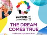 Imatge i eslògan de la candidatura de la ciutat de València per a acollir els Gay Games 2026.