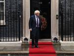 El primer ministro brit&aacute;nico, Boris Johnson, en su residencia de Downing Street.