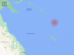 Localización del terremoto de magnitud 5,9 registrado al norte de Vanuatu.