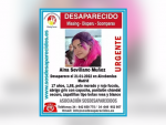Cartel con el anuncio de la desaparici&oacute;n en Alcobendas (Madrid) de Aina Sevillano Mu&ntilde;oz.