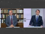 De izquierda a derecha, Luis Tudanca (PSOE), Francisco Igea (Ciudadanos) y Alfonso Fern&aacute;ndez Ma&ntilde;ueco (PP), durante el primer debate para las elecciones de Castilla y Le&oacute;n.