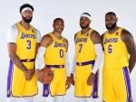 Cuarteto de lujo de Los Angeles Lakers.