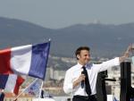 Macron, en un mitin en Marsella.