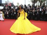 Jasmine Tookes poses forHhotogrHhers upon arrival at the premiere of the film 'Top Gun: Maverick' at the 75th international film festival, Cannes, southern France, Wednesday, May 18, 2022. (Photo by Joel C Ryan/Invision/AP) *** Local Caption *** .