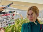 Alexandra Jim&eacute;nez, durante el rodaje de 'Esc&aacute;ndalo', de Mediaset.