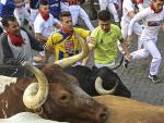 El cuarto encierro de los Sanfermines 2022 ha estado protagonizado por los toros de la ganader&iacute;a La Palmosilla.