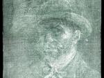 Autorretrato de Van Gogh, visto con rayos X en el reverso de otro cuadro del pintor.
