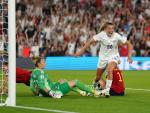 Toone celebra su gol en el Inglaterra - Espa&ntilde;a de la Eurocopa femenina