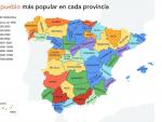 Mapa con los pueblos m&aacute;s bonitos de cada provincia.
