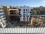 Terraza del nuevo bloque de pisos dotacionales para personas mayores que se est&aacute; ultimando en la calle de Puigcerd&agrave; del distrito de Sant Mart&iacute; de Barcelona.
