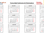 Calendario laboral 2023 de Extremadura.