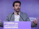 El coportavoz de Podemos, Javier S&aacute;nchez, este lunes.