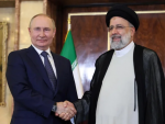 Vladimir Putin y el presidente iran&iacute; Ebrahim Raisi.