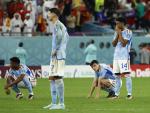 Los jugadores de la selecci&oacute;n espa&ntilde;ola lamentan la eliminaci&oacute;n en octavos ante Marruecos en los penaltis.
