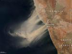 Tormenta de polvo en el sur de &Aacute;frica